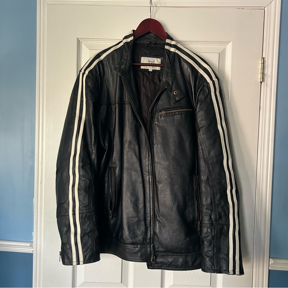 Vintage Men's Leather Motorcycle Jacket LARGE